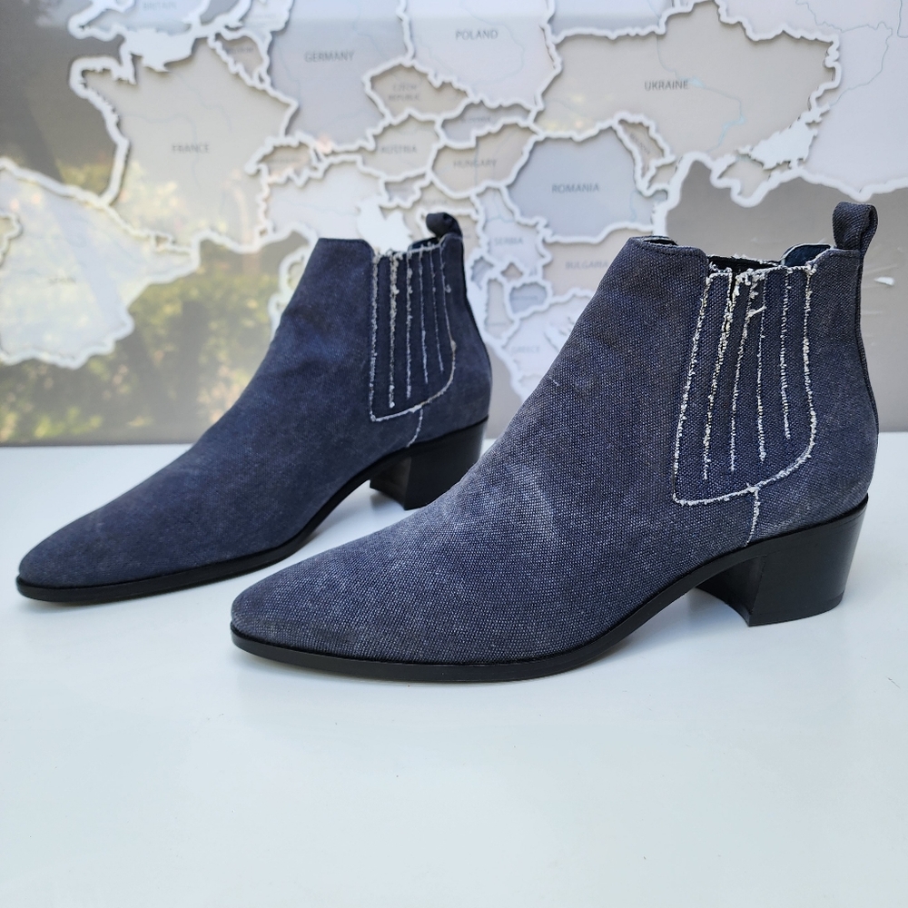Modern Vice Denim Handler Chelsea Ankle Boots Size 37 or US 7 New